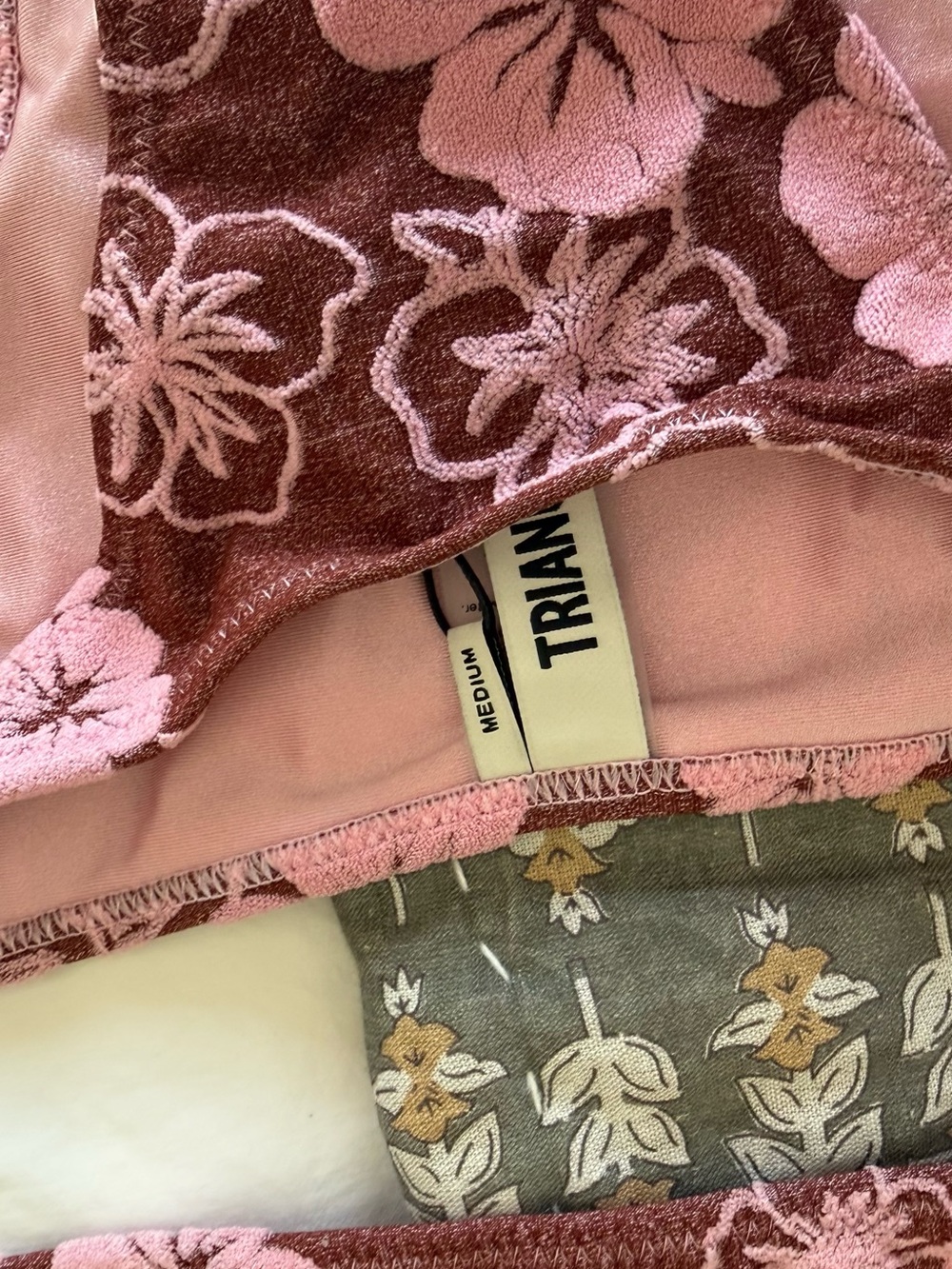 triangl swimwear Pink Floral Bikini Top and bottom - Picture 4 of 10
